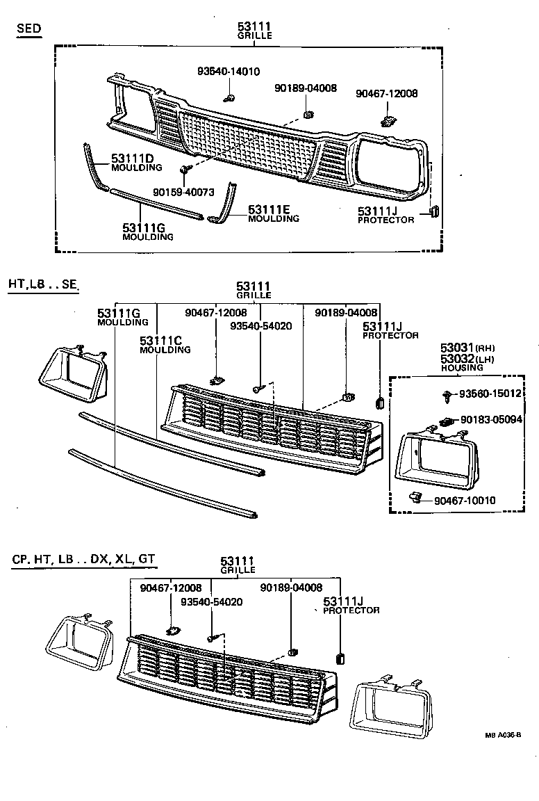 53100-12100 GRILLE, RADIATOR product image