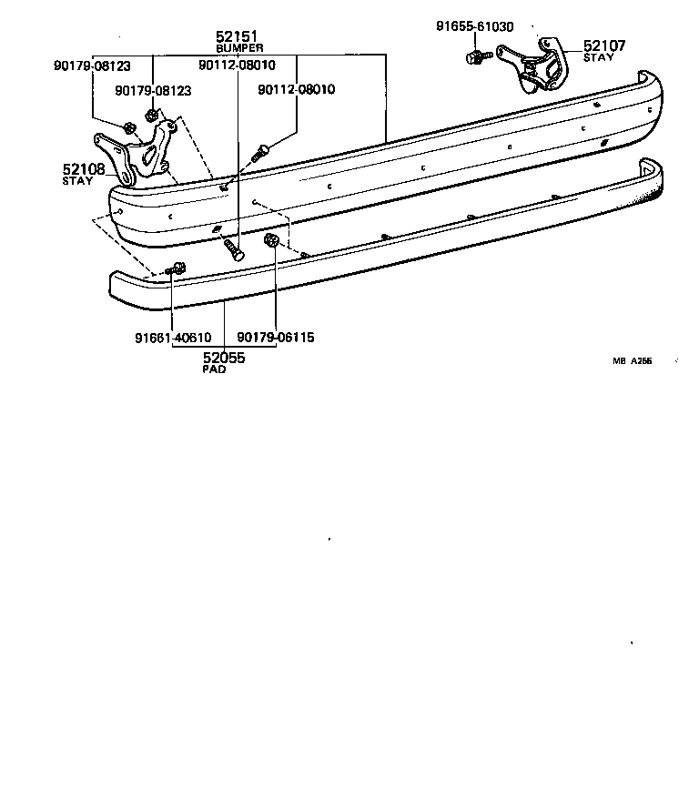 52159-14030 COVER, REAR BUMPER product image