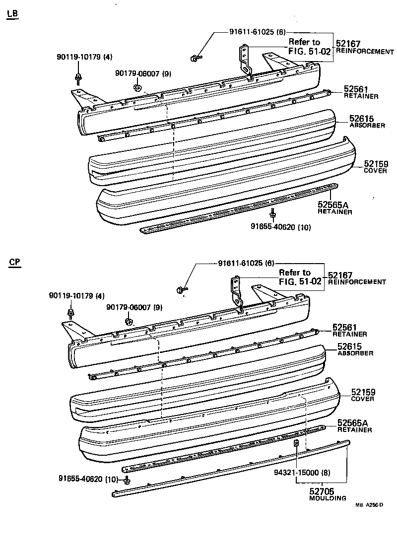 52159-14030 COVER, REAR BUMPER product image