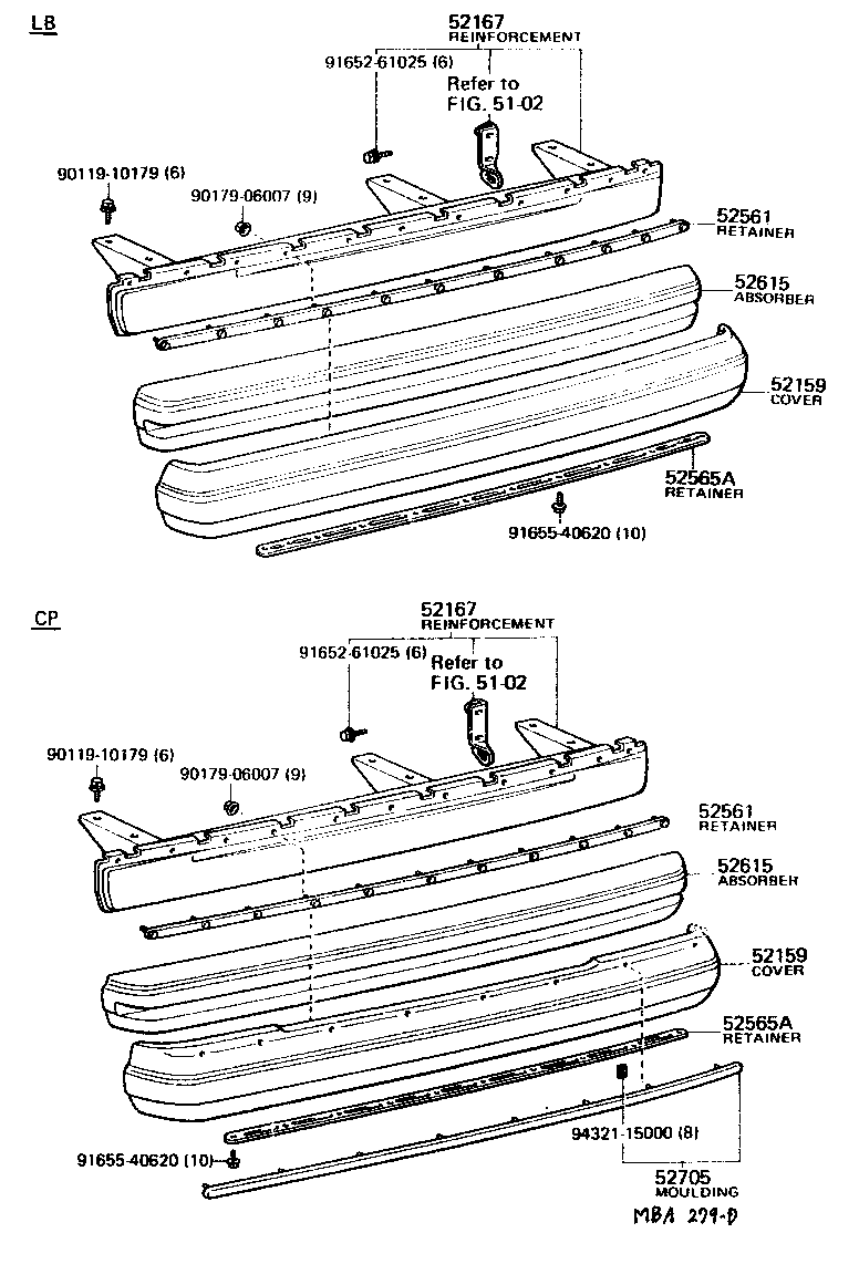 52159-14900 COVER, REAR BUMPER product image