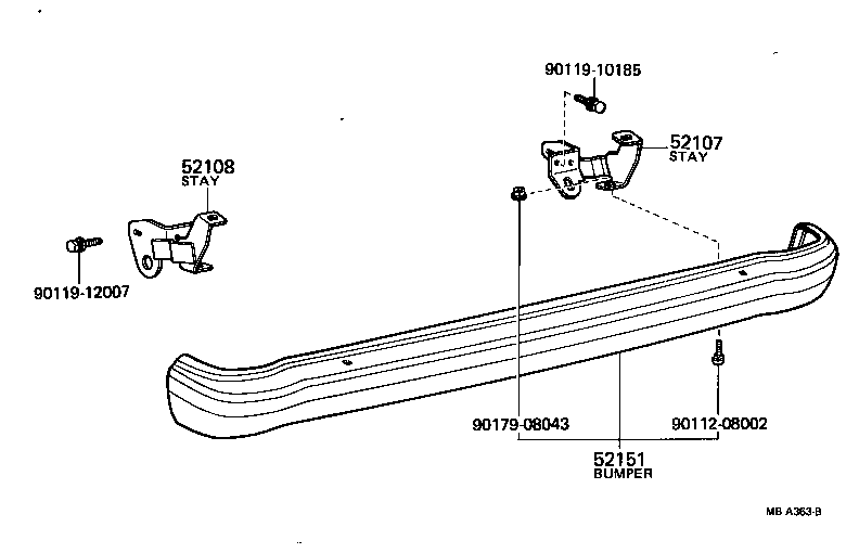 52159-30050-07 COVER, REAR BUMPER product image