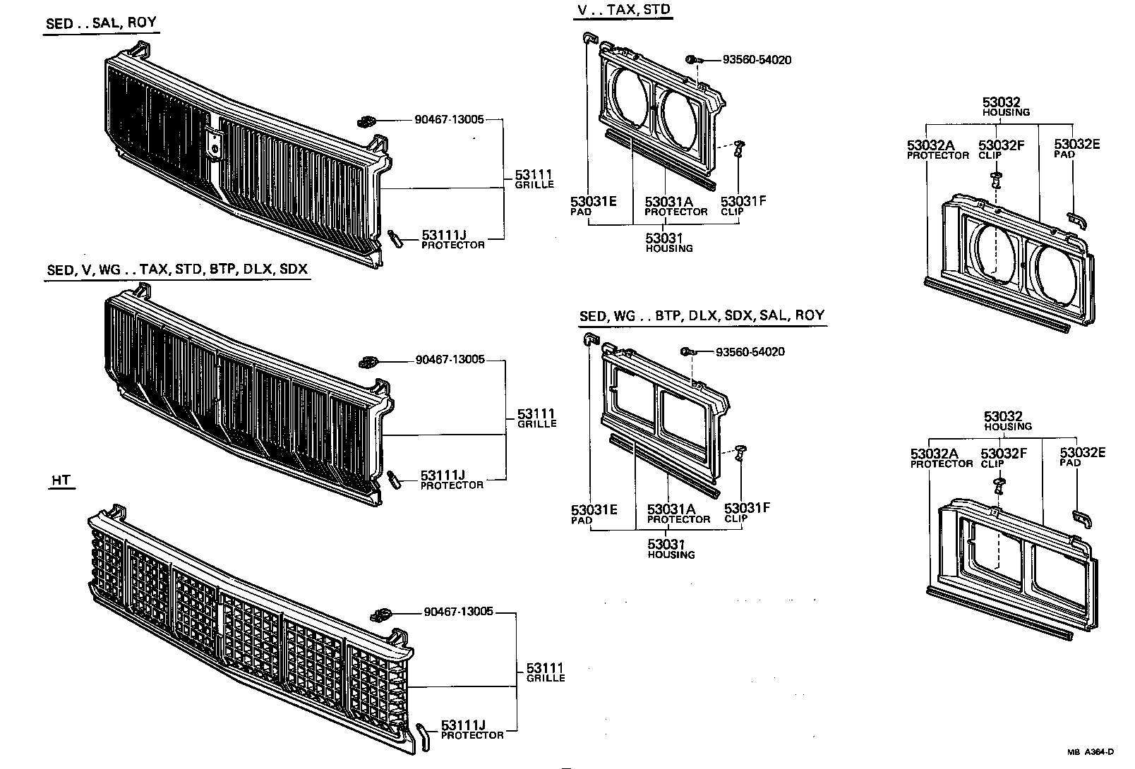 53111-30280 GRILLE, RADIATOR product image