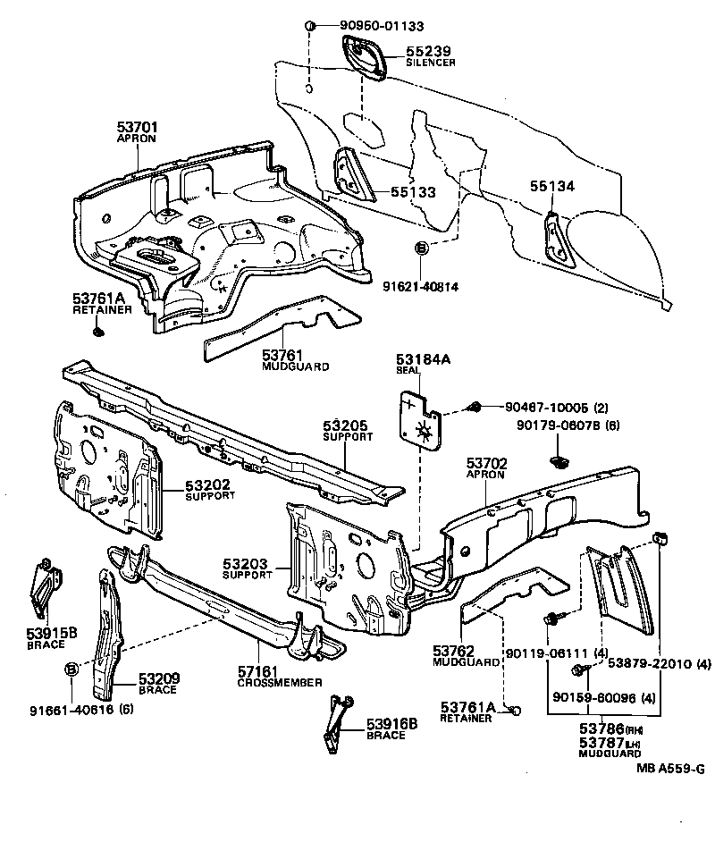 53184-89102 SEAL, HEADLAMP COVER, LH product image