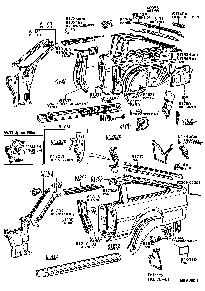 58708-12010 REINFORCEMENT, JACK CARRIER SUPPORT product image