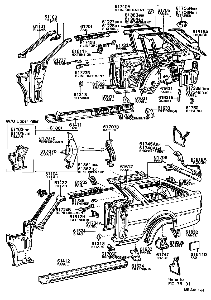 58708-12010 REINFORCEMENT, JACK CARRIER SUPPORT product image