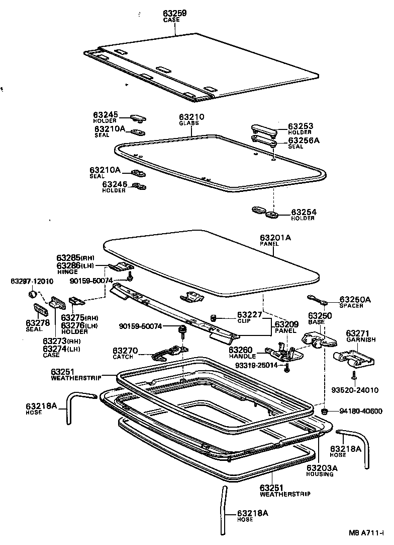 64801-12230 GLASS, BACK WINDOW product image