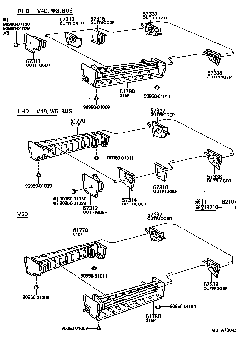 58033-95702 STEP ASSY, FRONT, RH product image