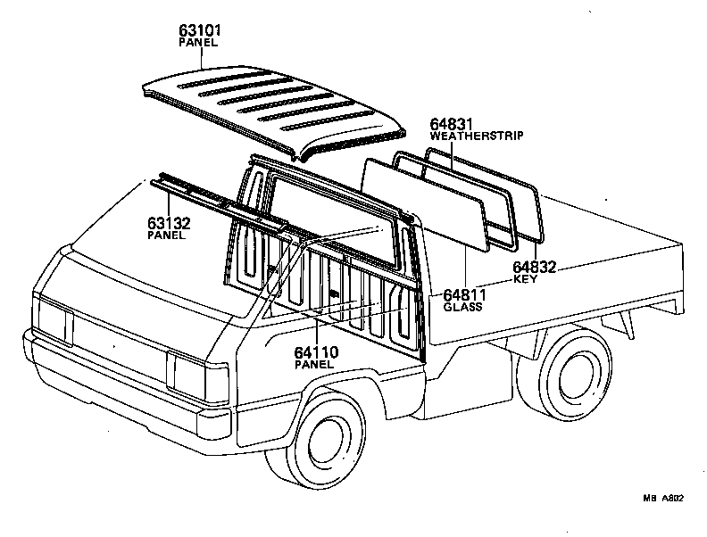 63103-95703 PANEL, WINDSHIELD HEADER, INNER product image