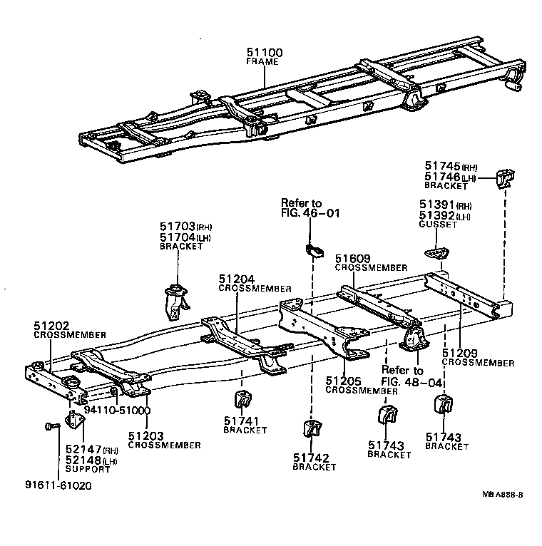 51001-28130 FRAME ASSY product image
