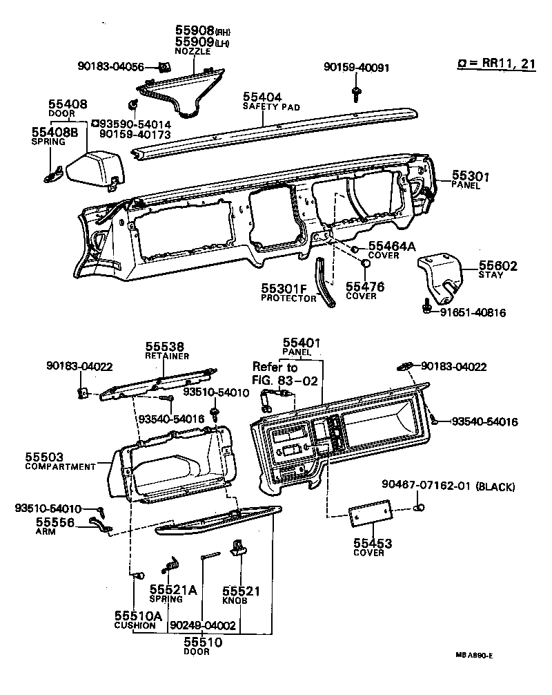 55404-87017 PANEL SUB-ASSY, INSTRUMENT CLUSTER FINISH product image