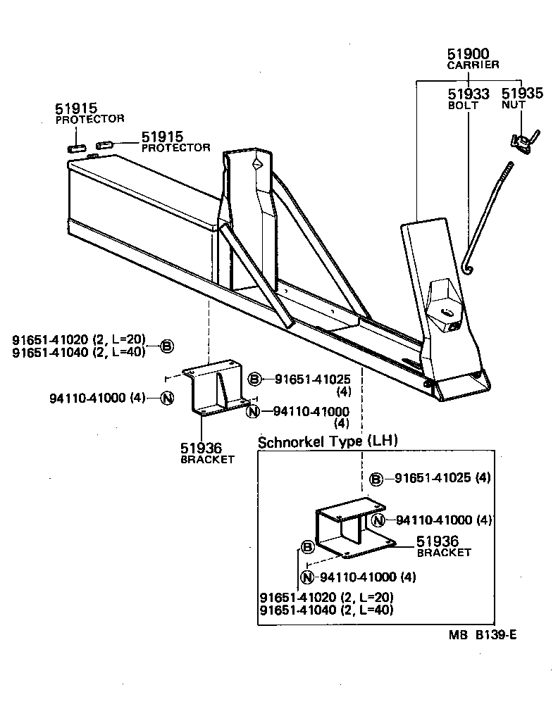 51938-96250 BRACKET, SPARE WHEEL CARRIER product image