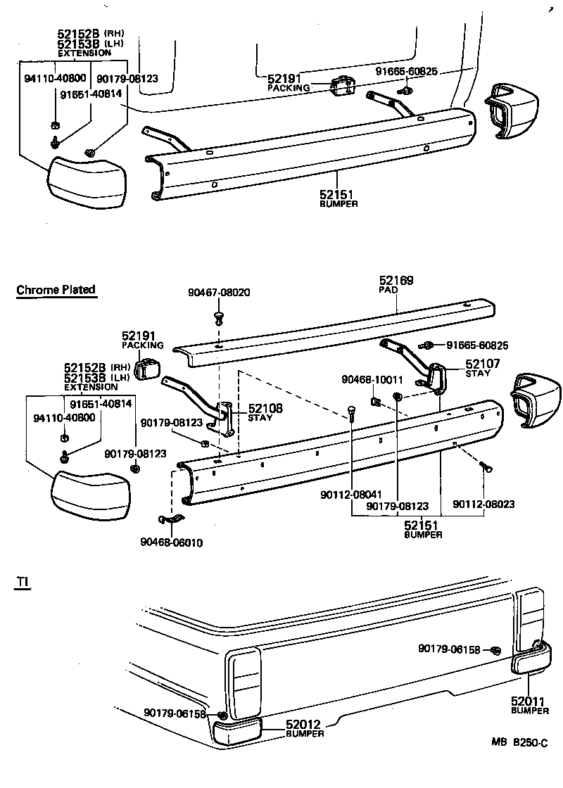 52151-29376 BUMPER ASSY, REAR product image
