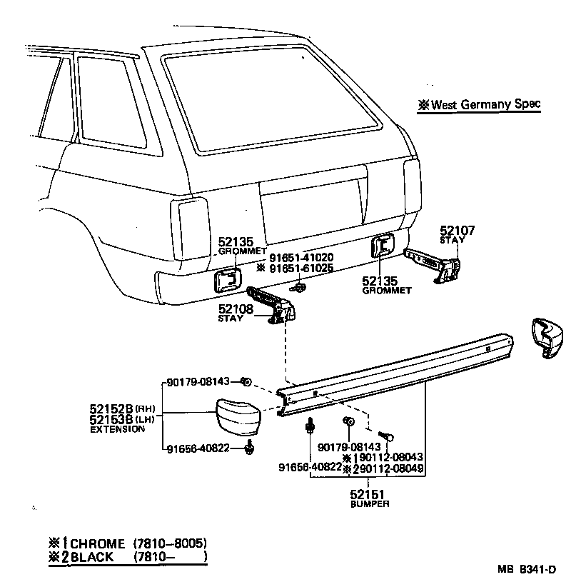 52016-10020 STAY SUB-ASSY, REAR BUMPER, LH product image