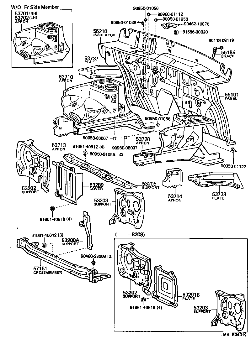 53708-10011 APRON, FENDER SIDE, LH product image