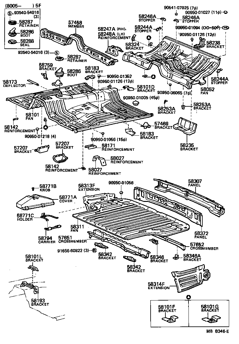 57207-10020 BRACKET SUB-ASSY, ENGINE REAR MOUNTING MEMBER product image