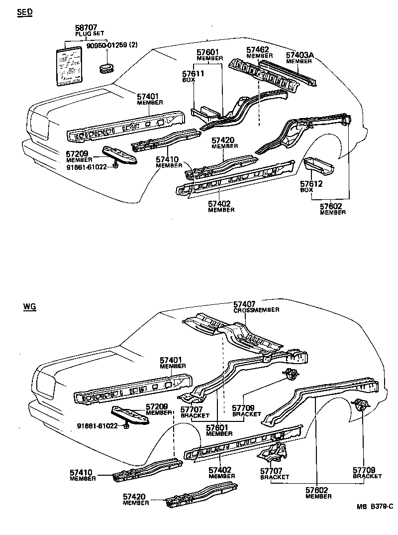 57209-10050 MEMBER SUB-ASSY, ENGINE REAR SUPPORT product image