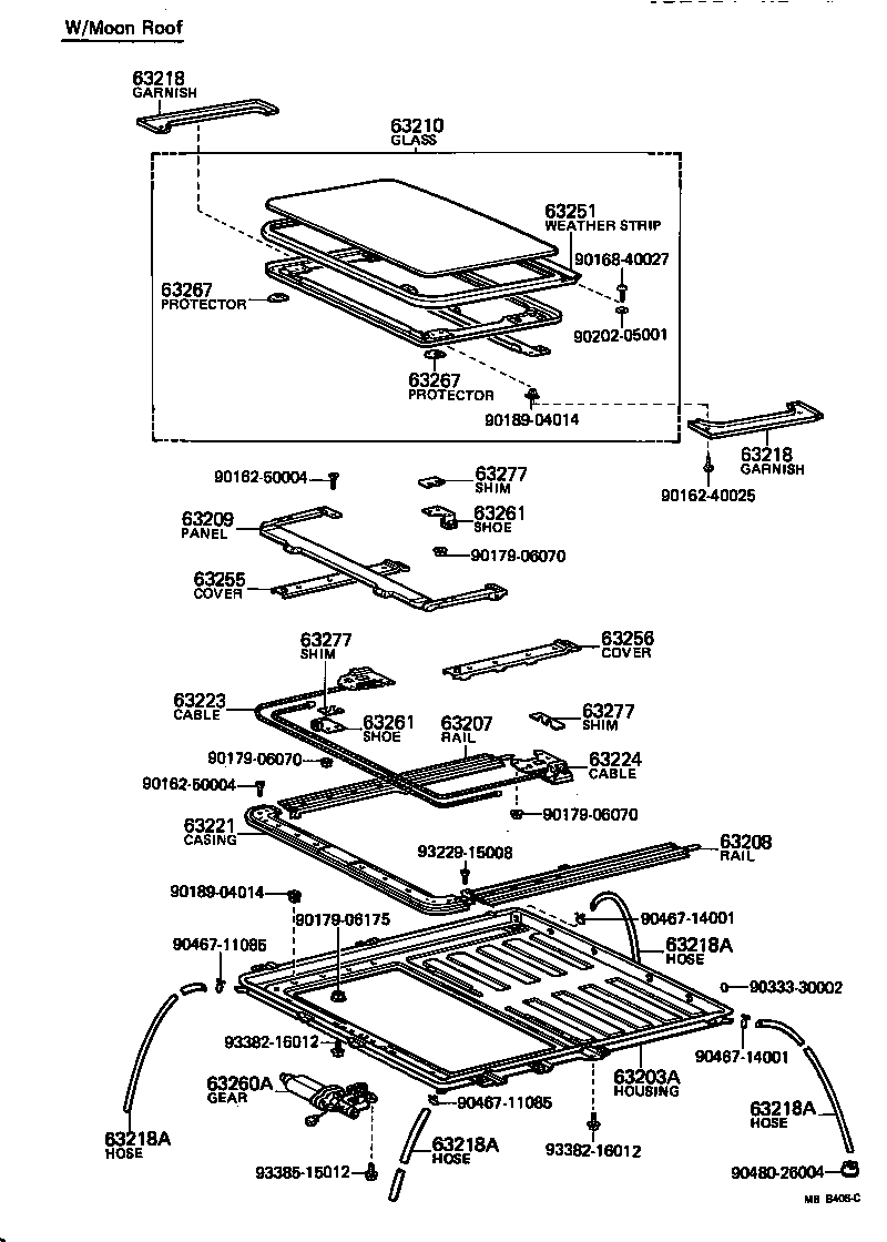 63111-30150 PANEL, ROOF product image