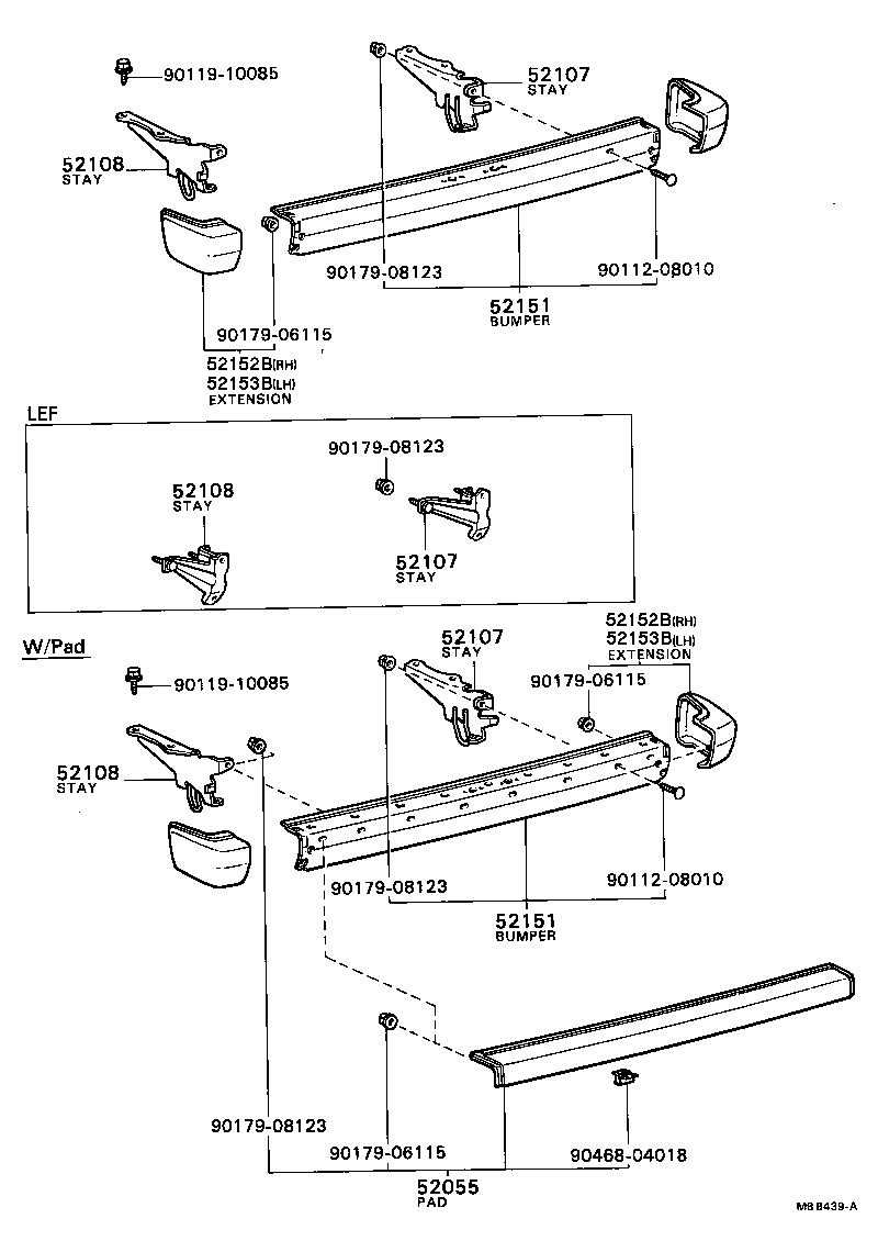 52159-20031 COVER, REAR BUMPER product image