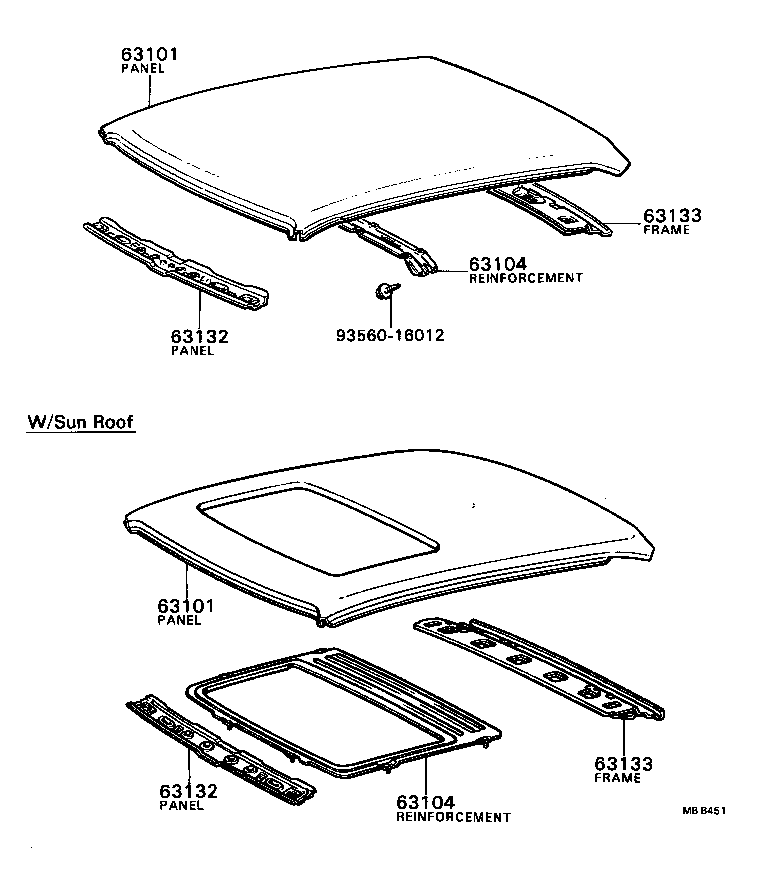 63102-20010 PANEL, WINDSHIELD HEADER, INNER product image