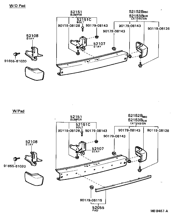52019-19016 BUMPER ASSY, REAR product image