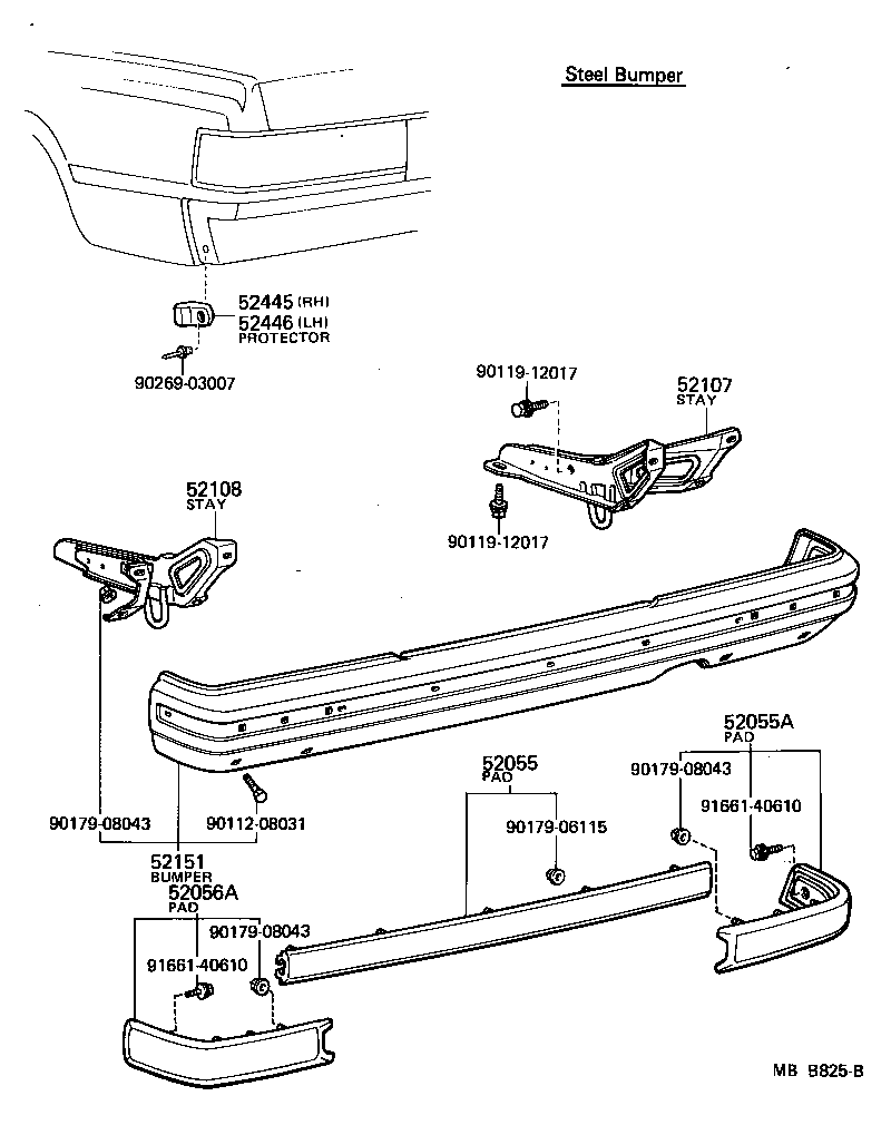 52159-30050-07 COVER, REAR BUMPER product image