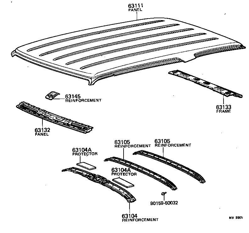 64801-30140 GLASS, BACK WINDOW product image