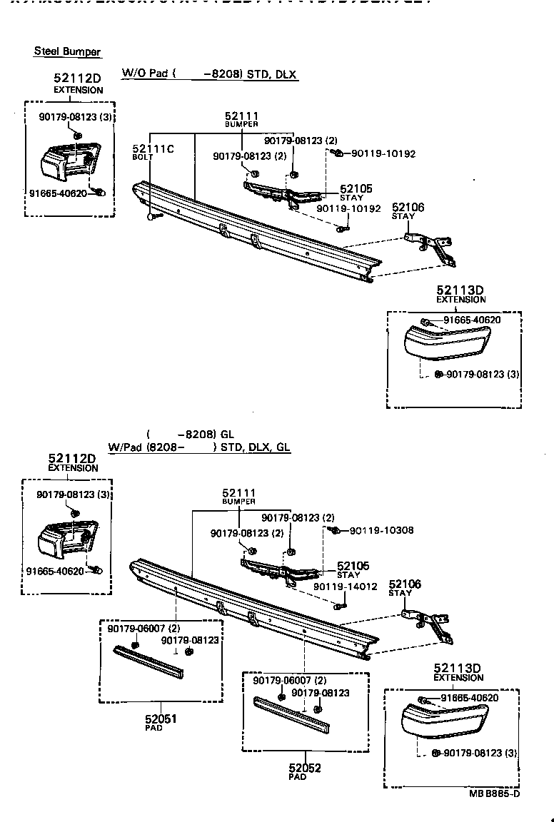 52115-95800 SUPPORT, FRONT BUMPER SIDE, RH product image