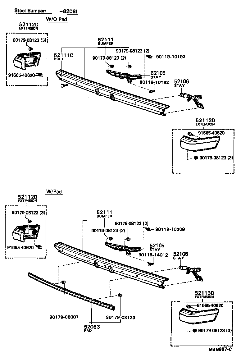 52062-22010 SUPPORT, FRONT BUMPER SIDE, LH product image