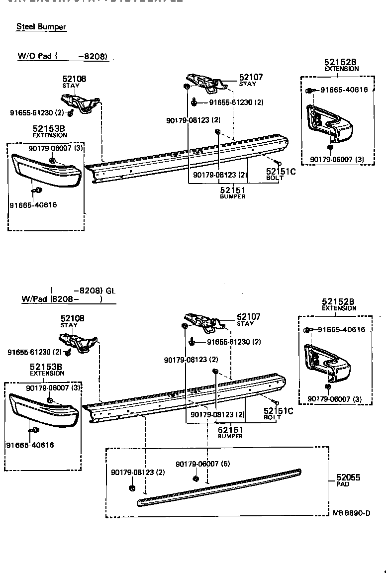 52068-95800 SUPPORT, REAR BUMPER SIDE, LH product image