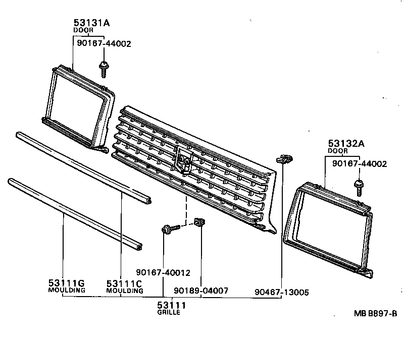 53131-29335 DOOR, HEADLAMP, RH product image