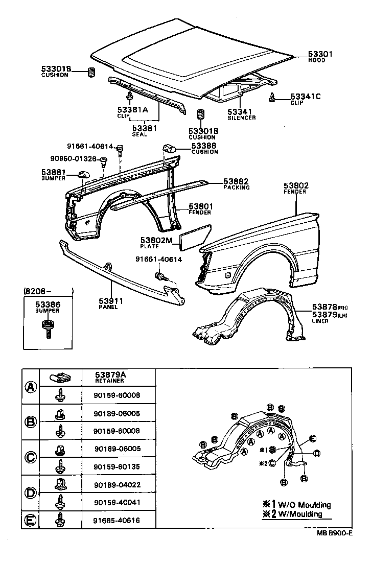 53801-22600 FENDER SUB-ASSY, FRONT RH product image