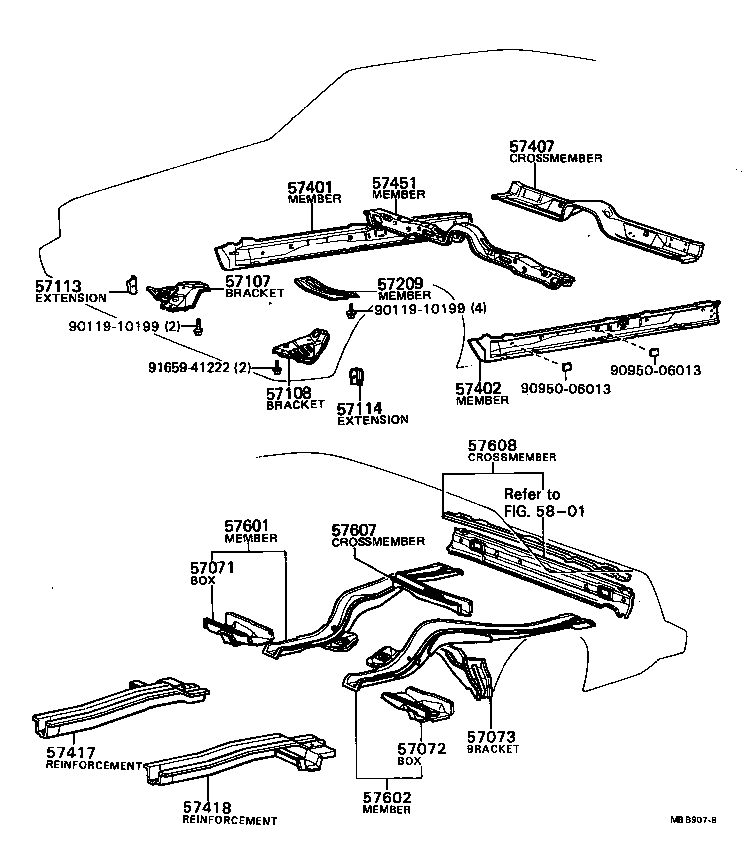 57071-22040 BOX SUB-ASSY, TORQUE, REAR RH product image