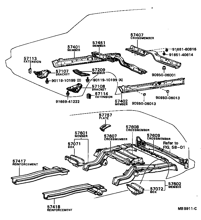 57071-22040 BOX SUB-ASSY, TORQUE, REAR RH product image