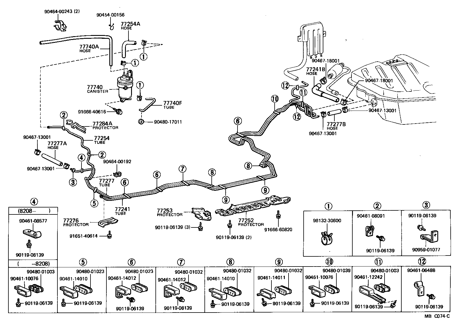 77030-22010 CABLE SUB-ASSY, FUEL LID LOCK CONTROL product image