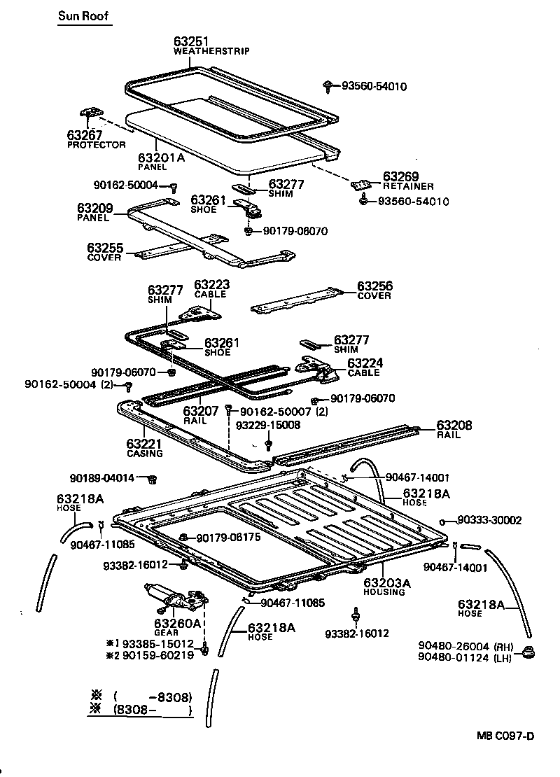 63111-95801 PANEL, ROOF product image