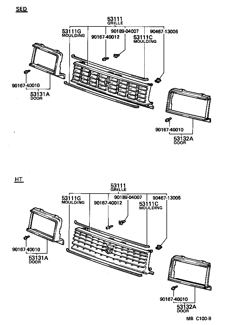 53100-29136 GRILLE, RADIATOR product image