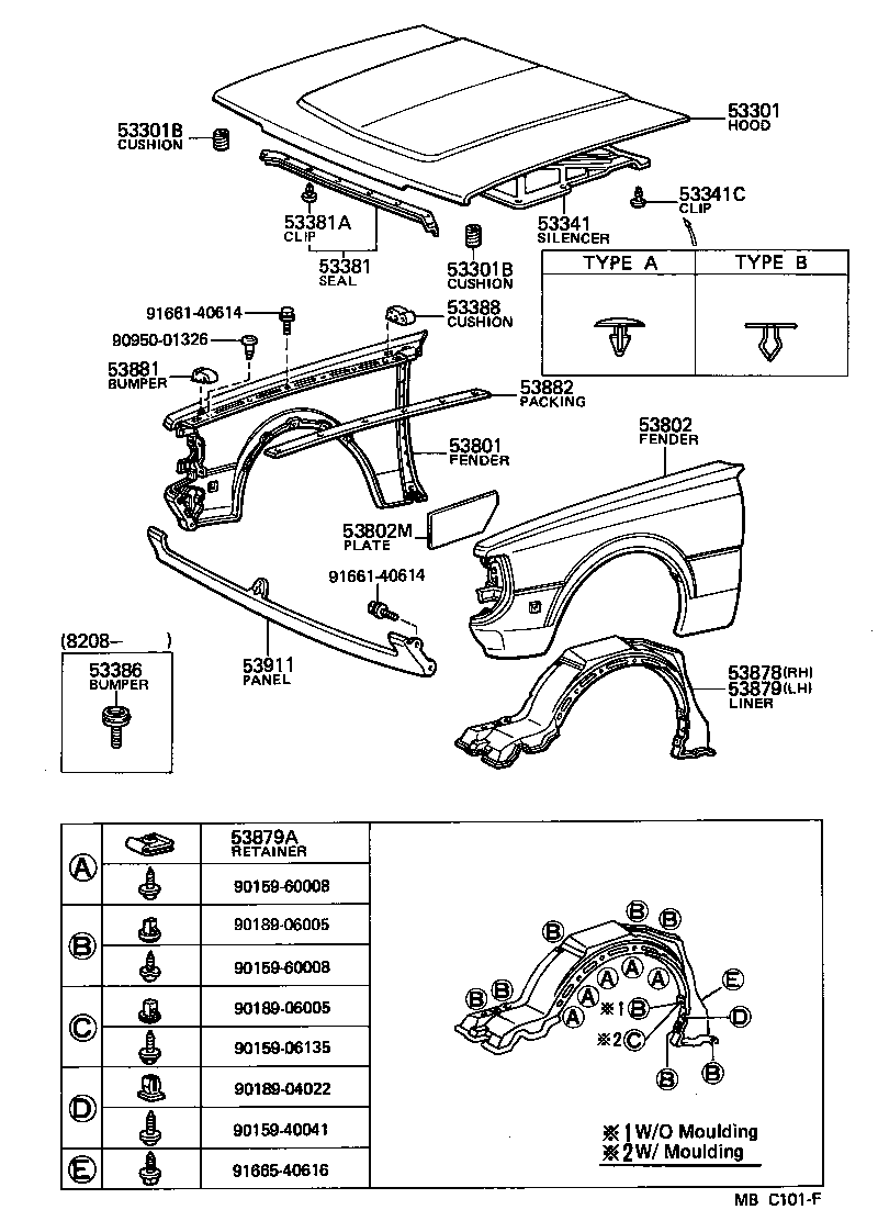53801-22550 FENDER SUB-ASSY, FRONT RH product image