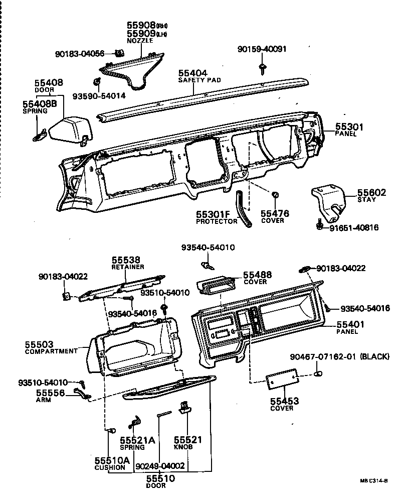 55404-87017 PANEL SUB-ASSY, INSTRUMENT CLUSTER FINISH product image