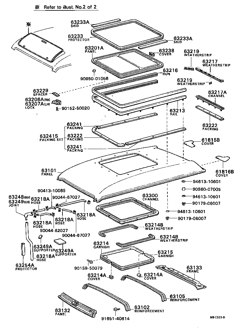 63132-87002 PANEL, WINDSHIELD HEADER, INNER product image