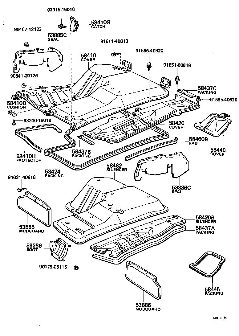 53729-95703 SHUTTER SUB-ASSY, HOT AIR, LOWER product image