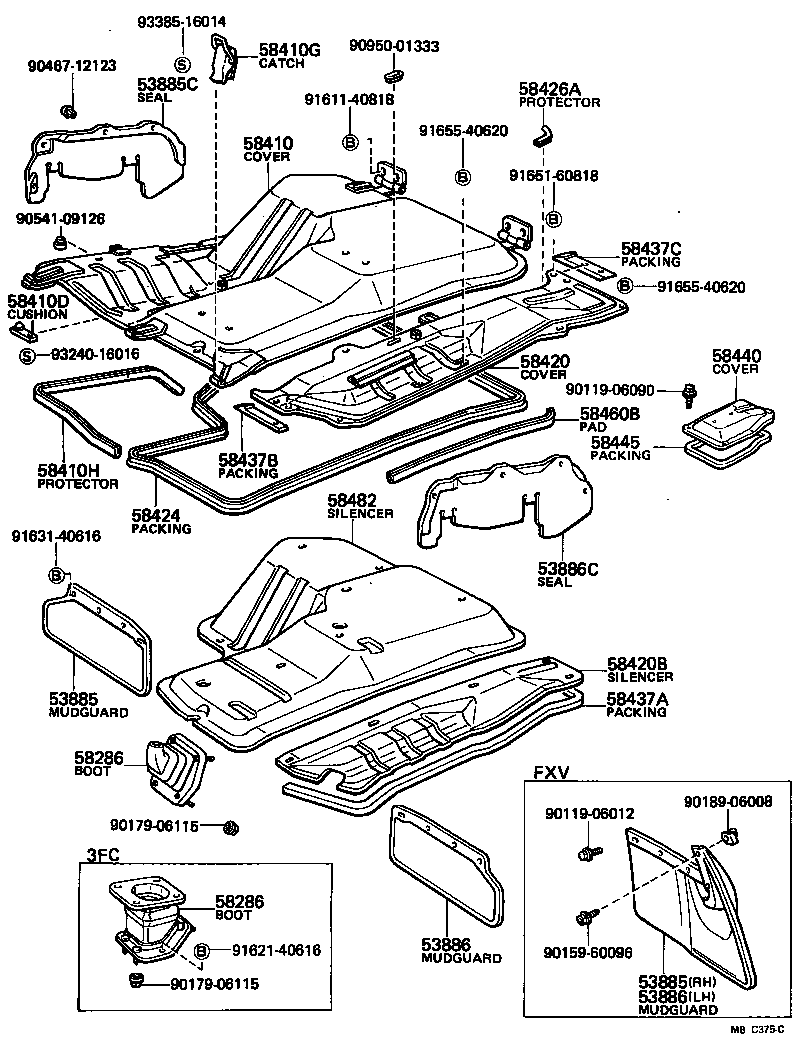 53729-95703 SHUTTER SUB-ASSY, HOT AIR, LOWER product image