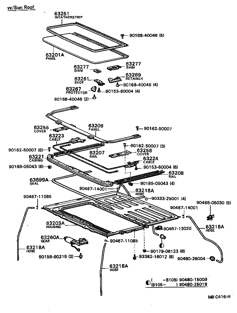 63132-24010 PANEL, WINDSHIELD HEADER, INNER product image