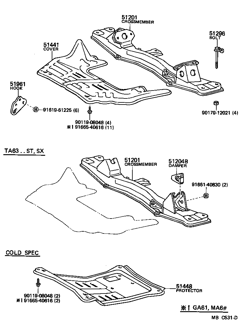 52271-24010 CUSHION, REAR SUSPENSION MEMBER product image