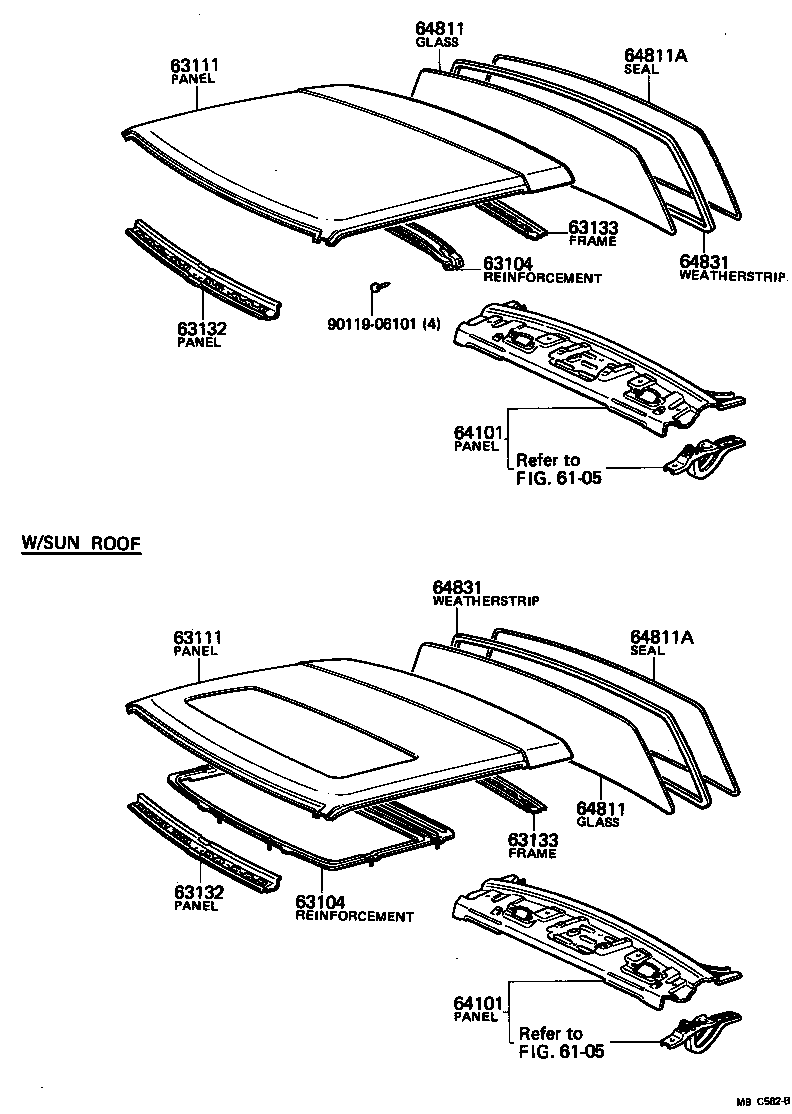 63102-14070 PANEL, WINDSHIELD HEADER, INNER product image