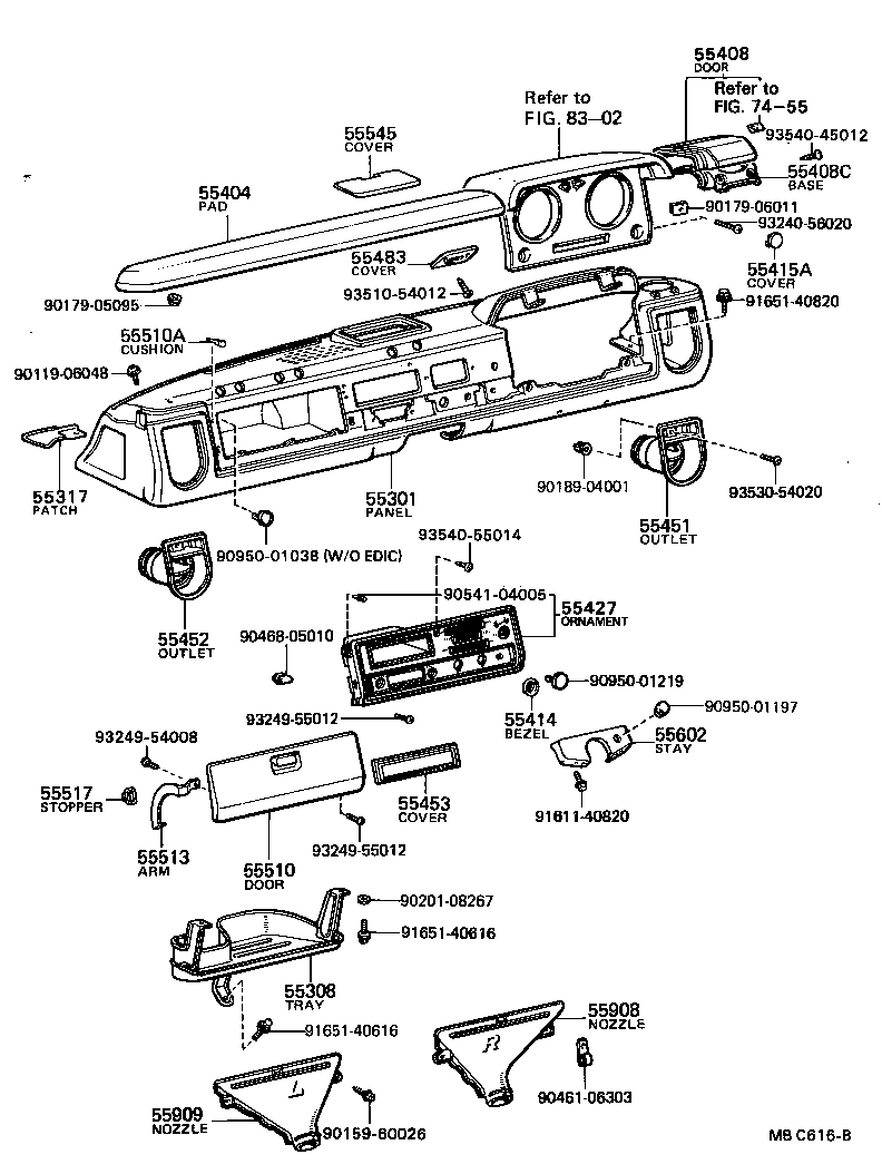 55301-95449 PANEL SUB-ASSY, INSTRUMENT product image