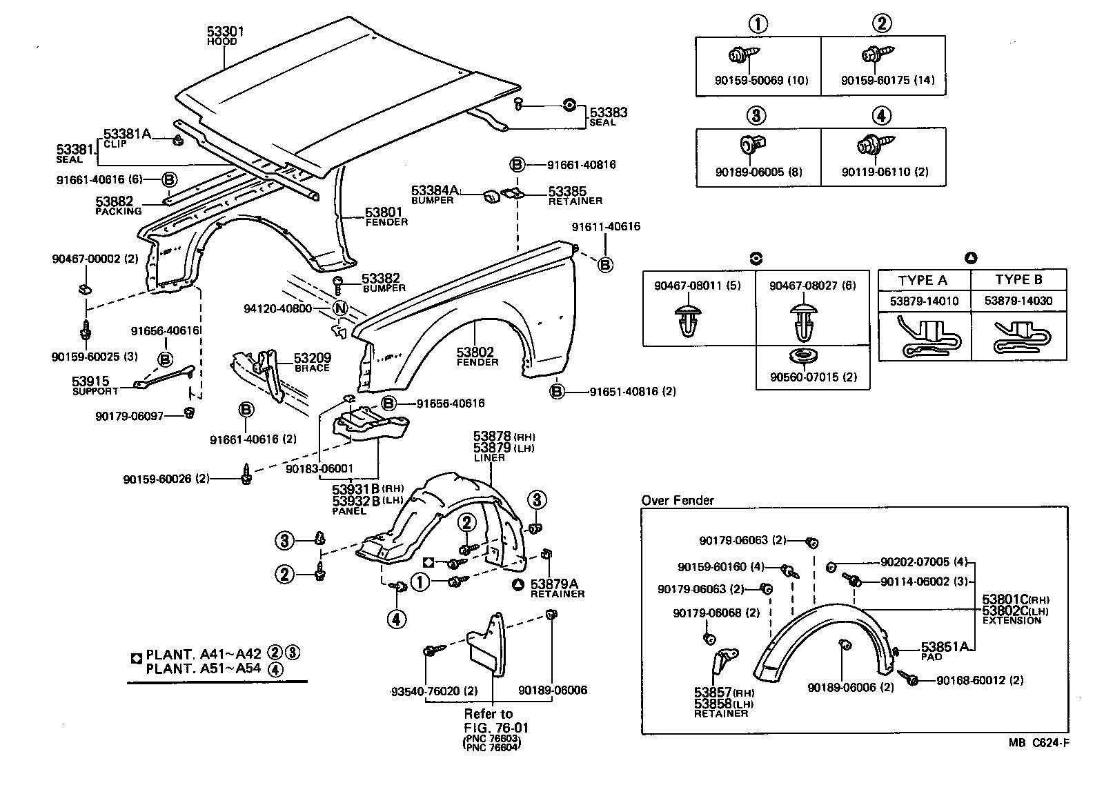 53847-14040 EXTENSION, FRONT WING, RH product image