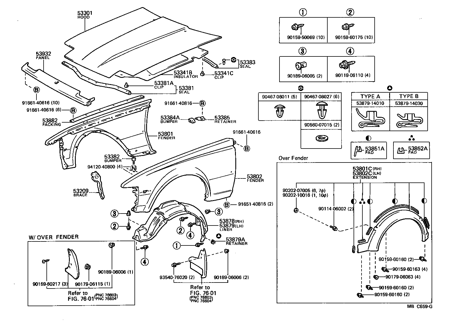 53847-14040 EXTENSION, FRONT WING, RH product image
