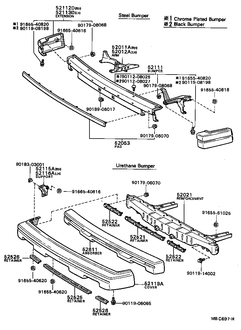 52102-19225 EXTENSION, FRONT BUMPER, RH product image