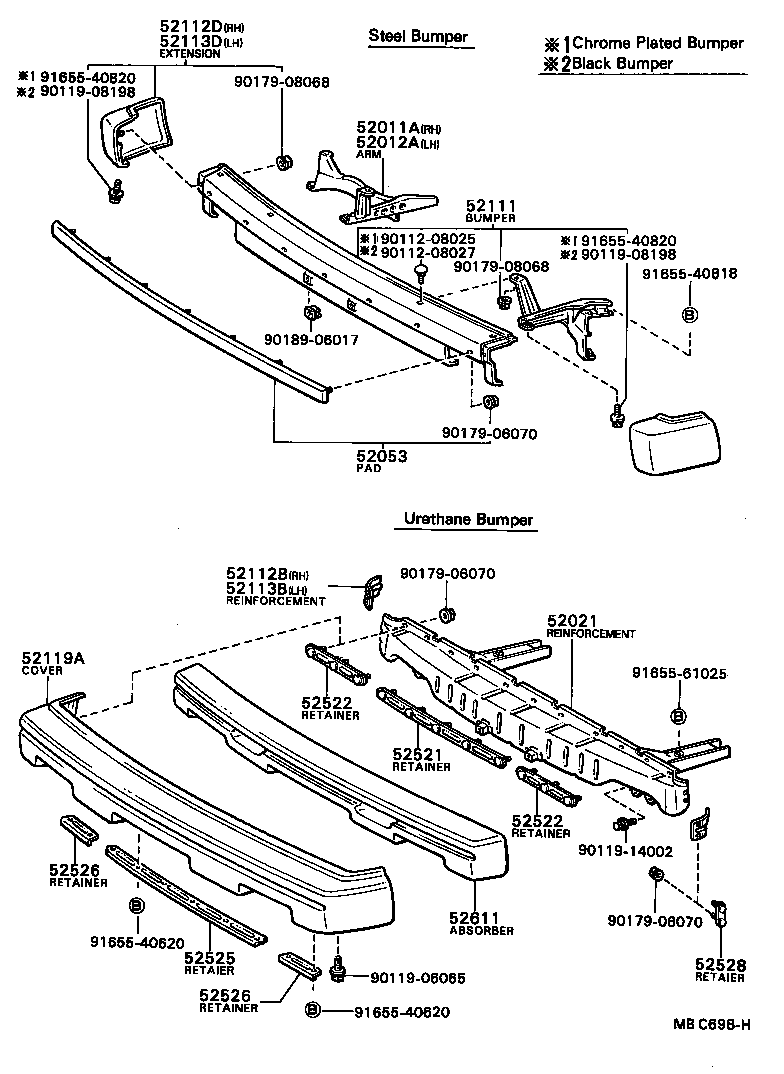 52102-19225 EXTENSION, FRONT BUMPER, RH product image