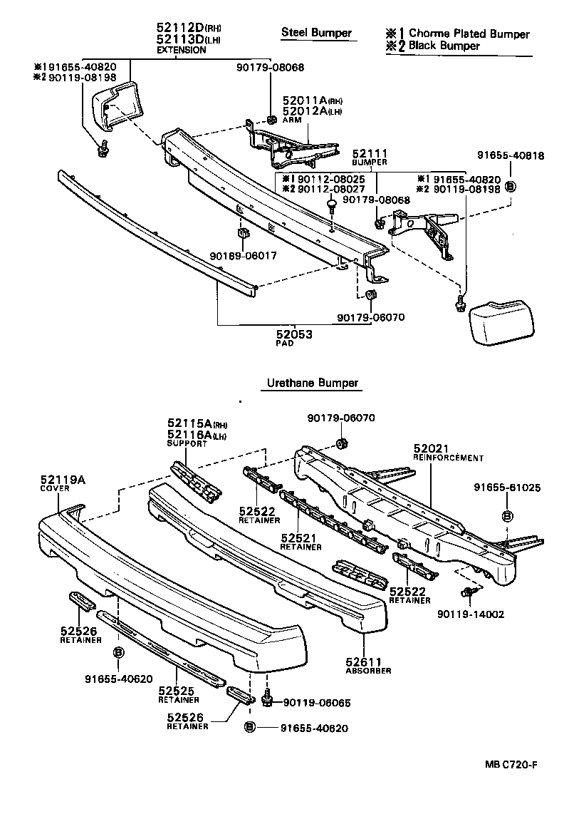 52102-19245 EXTENSION, FRONT BUMPER, RH product image